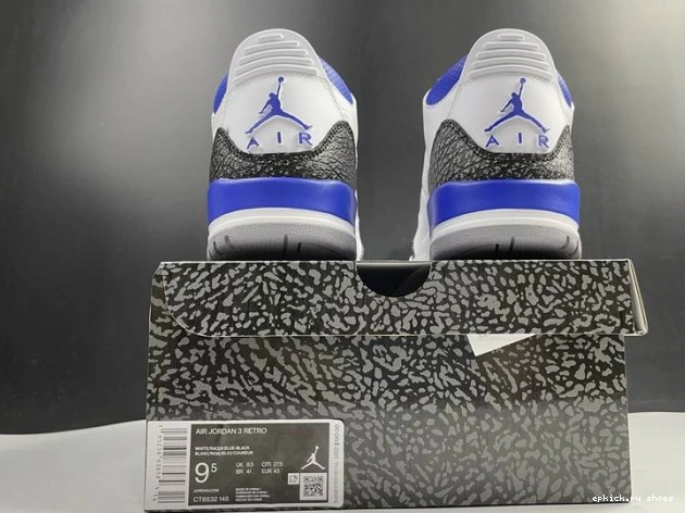 Cheap 3 Jordan Blue Racer CT8532-145 Air 0728